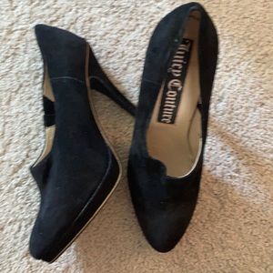 Juicy Couture Black suede dressy heels